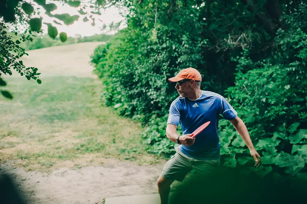 Man throwing frisbee