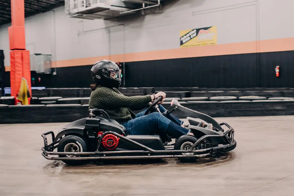 Person riding go-kart